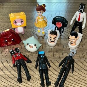 YouTube Figures Skibiti, LankyBox, Siren🚨Heads &Gabby’s Playhouse